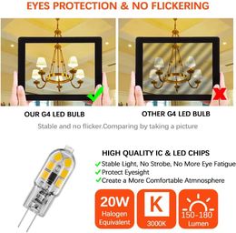 Goodland 10pcs/lot G4 Led Bulb AC 220V DC 12V LED Lamp SMD2835 Spotlight Chandelier Lighting Replace 20w Halogen Lamp For Home