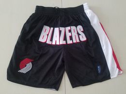 Mens''Portland''Trail''Blazers''Authentic shorts Basketball Retro Mesh Embroidered Casual Athletic Gym Team Shorts