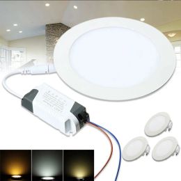 3W-25W Round LED Ceiling Light Recessed Kitchen Bathroom Lamp AC85-265V LED Down Light Warm White/Cool White/Natural White