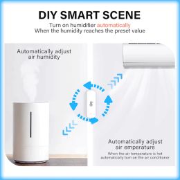 Tuya Zigbee WiFi Temperature And Humidity Detector Independent Electronic Thermometer Sensor Smart Home Indoor Alexa Google Home