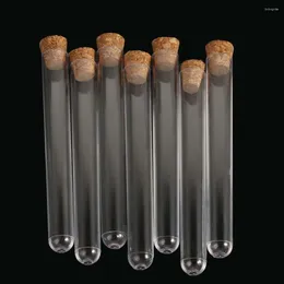 Storage Bottles Equipment Scientific Experiments Containers Wedding Favour Gift Tube Laboratory Clear Plastic Test Tubes With Corks Caps