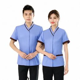 women's Hotel Uniforms Work Costume Ladies Cleaning Waiter Restaurant Staff Shirt Pedicure Top Clothes Dishwer Housekee G5SK#