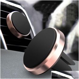 Cell Phone Mounts Holders Magnetic Car Holder Mini Air Vent Clip Mount Magnet Mobile Stand For Smartphones In Drop Delivery Phones Acc Otcdl