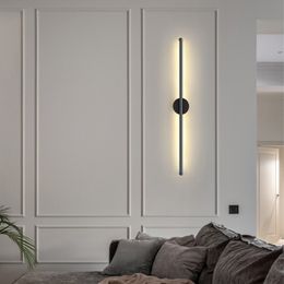 Minimalist Long Strip LED Wall Light Wall Lamps Decor for Sofa Background Corridor Interior LED Wall Sconce for Bedroom Bedside
