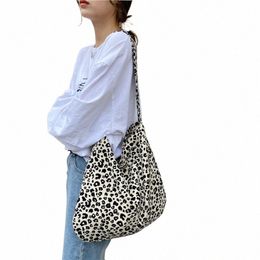 leopard Pattern Menger Bag for Women Large Capacity Ladies Shop Tote Bags Vintage Design Casual Handbags Bolsas Femininas l3Yq#