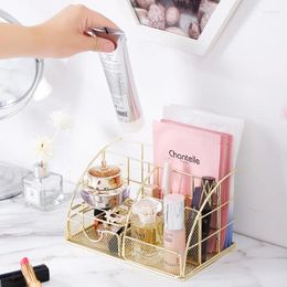 Hooks The Ins Creative Storage Rack Desktop Student Iron Art Shelf Multifunctional Makeup Brush Box