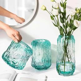 Vases Withered Tree Root Gradient Glass Vase Transparent Hydroponic Flower Arrangement Sample Room Living Dining Table Decora