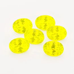 1PCS 6x8MM Faceted Yellow LumogarnetFluorescent Ce YAGYttrium Aluminum GarnetLoose GemsManmade CrystalUV Dayglow 4120147 240315