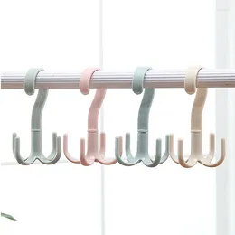 Hooks 360 Degrees Rotated 4 Plastic Handbag Clothes Ties Bag Holder Shelf Hanger Hanging Rack Storage Organizer