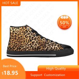 Shoes Animal Panther Leopard Print Skin Pattern Fashion Casual Cloth Shoes High Top Comfortable Breathable 3D Print Men Women Sneakers