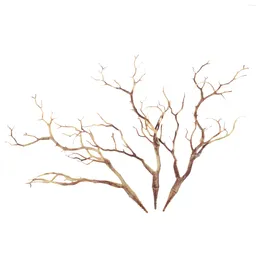 Decorative Flowers 3 Pcs Home Decor Vase Branch Artificial Fake Branches For Decoration Filling Tree