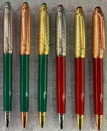 6 Colours PPC New Style High Quality Classic Big Head GreenRed barrel Metal barrel Luxury Ballpoint Pen2 Gift RefillsGift Plush2584104