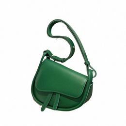 pu Leather Flap Crossbody Saddle Bags For Women 2023 Summer Fi Handbag Solid Colour Shoulder Bag Ladies Handbags And Purses d2S4#