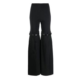 Cool Black Women Abito set da 2 pezzi Giacca+pantaloni bagliori Blazer di fibbia+pantaloni in vita elastica HAUT Couture