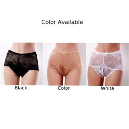 Sissy Convex Pouch Panties Mens Lace Transparent Briefs Underwear Knickers Ultra-thin Sexy Men Gay Underwear JJ Stockings Briefs