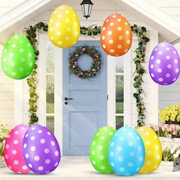 Party Decoration 24 Inch Easter Inflatable Egg Ornament Large Size Balloons For Yard Garden Festive Decorations Outdoor Pendant