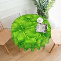 Table Cloth Clover Leaf Background Tablecloths Living Room Decoration Fabric Round Tablecloth