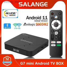 Set Top Box G7 Mini TV Box Android 11.0 Amlogic S905W2 4K HDR Media Player 2.4G/5GHZ WiFi Audio and Video Player 2GB+16GB Set-top Box Q240330