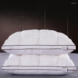 Pillow 48 74cm Rectangle Neck Twisted Flower Down Adult White Duck Core El Comfortable Bedding 1pc