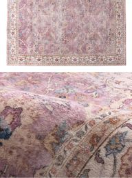 Carpets GP0839 Adhesive Free Pink Bohemian American Style Living Room Carpet Ins Bedside Blanket