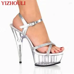 Dance Shoes /shiny Stage Sandals/nightclub Performance Shoes/sex 15cm High Heels