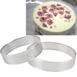 Baking Moulds Perforated Tartlet Cake Mousse Mould Tools Pie Ring Cookies Pastry Circle Cutter Tart Mold 6 8 10 CM