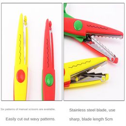 Accessories Tools Paper Craft Scissors 6 Cutting Patterns Portable Diy Decorative Scissor Tools And Gadgets Universal Household