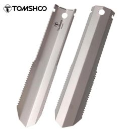 Tools Tomshoo Titanium Garden Hand Serrated Shovel Outdoor Camping Hiking Backpacking Trowel with Clip Hand Shovel Outdoor Tools