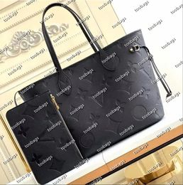 MM size 40156/M40995 Luxury Designer Bag Naverfull Embossed Flower Women Handbag Shoulder Bags high quality Composite Lady Clutch Tote Bag Female Coin Purse Wallet