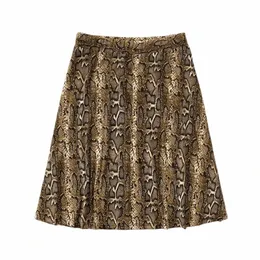 plus Size Spring Summer Mini Skirt Women Casual Loose Fit Leopard Print High Waist A-line Skirt Female Large Size Skirt 4XL 5XL f0i6#