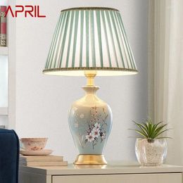 Table Lamps APRIL Contemporary Ceramics Lamp American Luxurious Living Room Bedroom Bedside Desk Light El Engineering Decorative