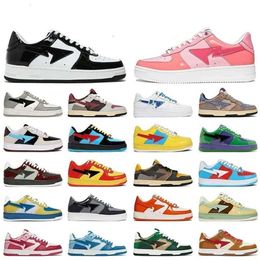 Shoes for Men Sk8 Sta ape Low Sneakers White Silver Brown Ivory Black Camo Purple Orange Brown Beige Navy Camouflage Fashion Sports Trainers