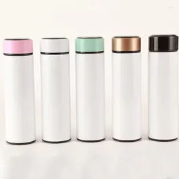 Tumblers 40pcs/Lot 500ml Sublimation Mug Bottle LED Temperature Display Vacuum Flasks Tea Coffee Cups Travel Car Water For Sport