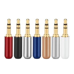 3.5mm Headphone Plug 3/4 Poles Stereo Male Gold Plating Audio Adapter 3.5 Hifi Speaker Earphone Jack AUX Solder Wire Connector