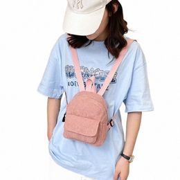 fi Women Mini Backpack Solid Colour Corduroy Small Backpacks Simple Casual Student Bookbags Travelling Backpacks 2022 a7qc#