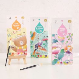 12/20Sheets Portable Children Watercolor Painting Book Paint With Water Kids Gouache Graffiti Picture Coloring Drawing Toy Gifts