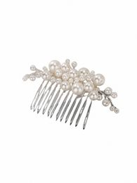 elegant pearl wedding hair comb bridal side comb piece wedding hair ornament for women and girls s1lZ#