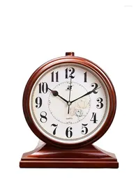 Table Clocks Antique Clock Retro Living Room Desktop Shabby Chic Vintage Style Watch Desk Ornaments Home Decoration Gift