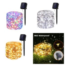 LED Solar Powered Lamp Outdoor Solar Lights Garland Waterproof Fairy Light Christmas Decor Party Wedding New Year's Decoration
