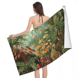 Towel Vintage Plants Decorative Nature Painting 80x130cm Bath Soft For Bathroom Party