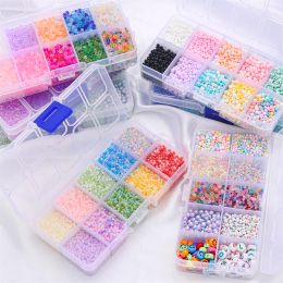 10 grid set box rice beads letter beads material bag handmade DIY making beaded bracelets necklaces Jewellery accessories