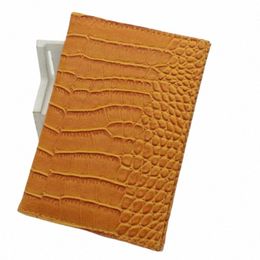 alligator Style Pu Leather Passport Cover Travel Document Holder Passport Cover Case for Men Women Credit Card Holder Wallet Z3Yd#