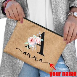 persalized Name Kit Women Cosmetic Bag Custom Toiletry Bag Travel Organiser Makeup Bag School Teacher Gift Makeup Pouch B4qR#