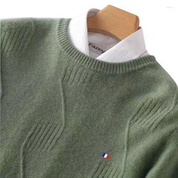 Men's Sweaters Soft Cashmere Blend Clothing For Jumpers Thickened Warm O-neck Winter Christmas Pullovers Male Knitted Woollen