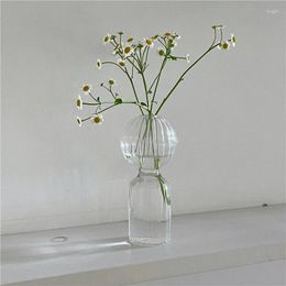 Vases Flower Vase For Home Decor Decorative Nordic Glass Table Hydroponics Plants Ornaments Modern Candle Holder