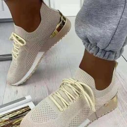 Fitness Shoes Mesh Women Sneaker Summer Fashion Breathable Cross Tie Platform Woman Casual Sport Lace Up 2024 Zapatos De Mujer