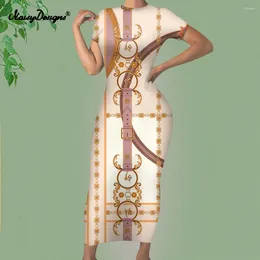 Party Dresses Noisydesigns Luxury Golden Floral Women Bodycon Dress Streetwear Patchwork Design O-Neck Long Mini Ropa Elegant Lady Dropship