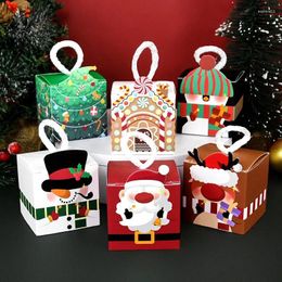 Gift Wrap 8Pcs Christmas Boxes Santa Chocolate Candy Cookie Packaging Box S For Home Navidad Year 2024