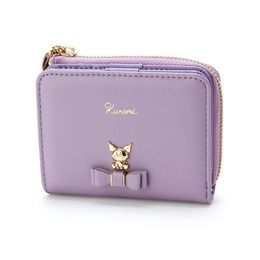 Short Style Women Cartoon Wallet Cute Kuromi Rabbit PU Leather Coin Purse Card Holder Melody Bags Female Wallet Girls Gifts 230