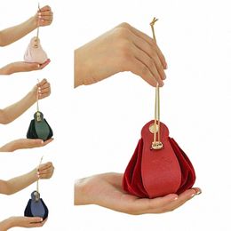 leather Veet Portable Candy Bag Drawstring for Wedding Sweets Packaging Gifts Bag Packaging Jewelry for Birthday Party Decor P2ez#